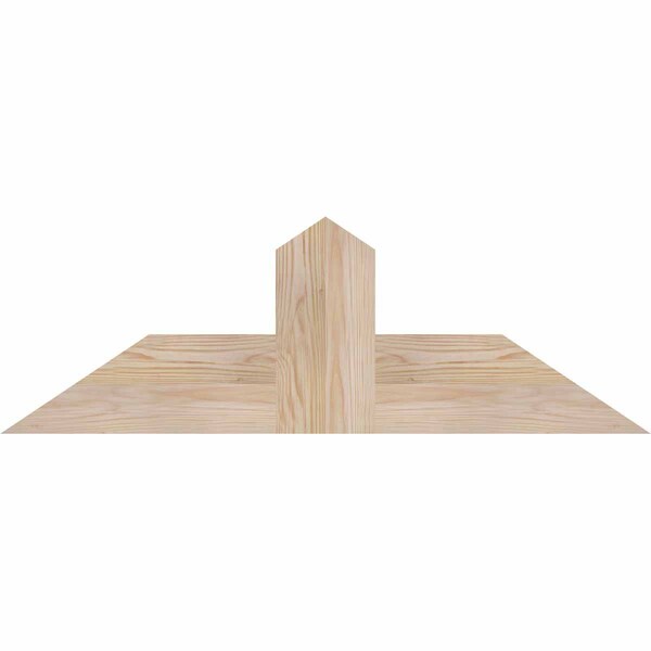 Ekena Millwork Portland Smooth Timber Gable Bracket, Douglas Fir, 36"W x 12"H x 1 1/2"D x 5 1/2"F, 8/12 Pitch GBW036X12X0206POR00SDF - main